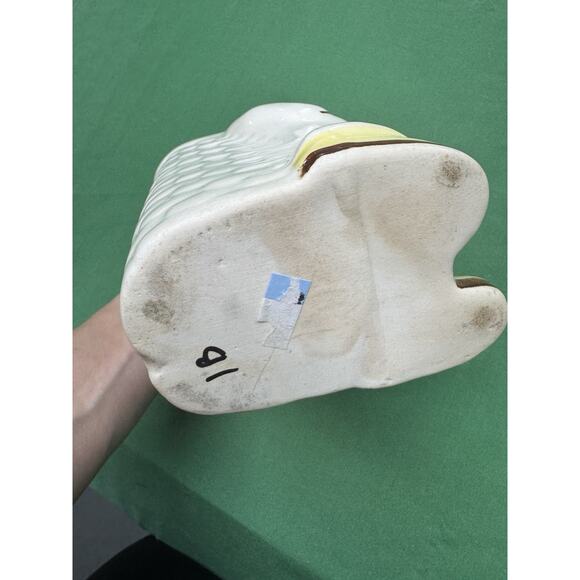 Danish Boy W BASKET" 7.5" FIGURINE PLANTER Unmarked Weil Yellow California - Picture 6 of 7